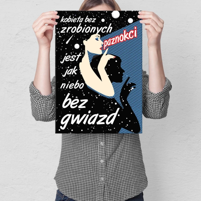 Plakat metalowy Paznokcie Prezent