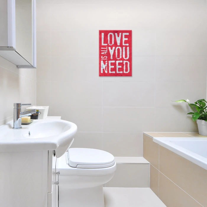 Plakat metalowy Love is all you need Prezent