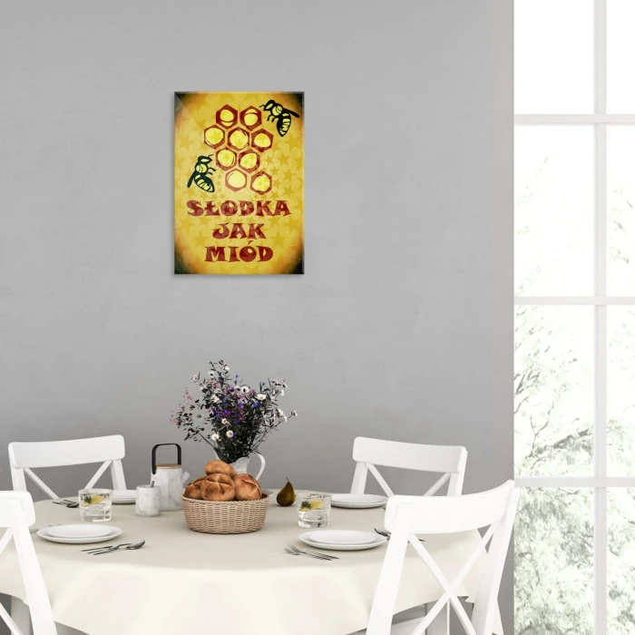 Plakat metalowy Słodka jak miód Prezent
