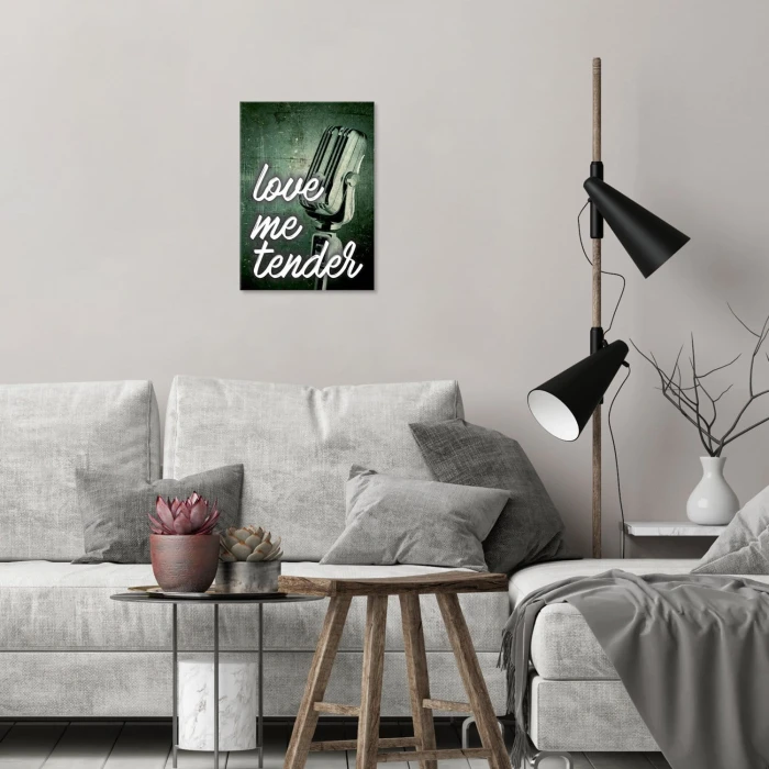 Plakat metalowy Love me tender Prezent