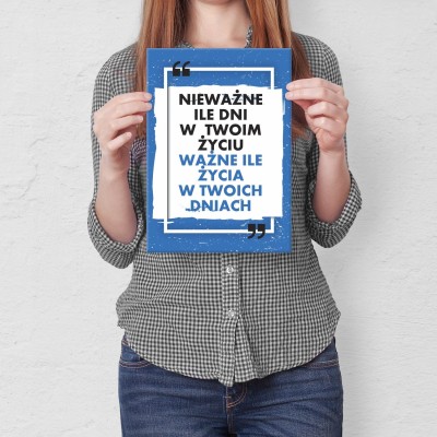 Plakat metalowy Ile życia w dniach Prezent