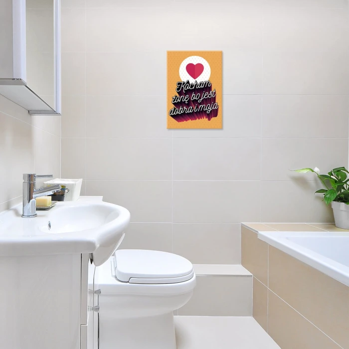 Plakat metalowy Kocham żonę Prezent