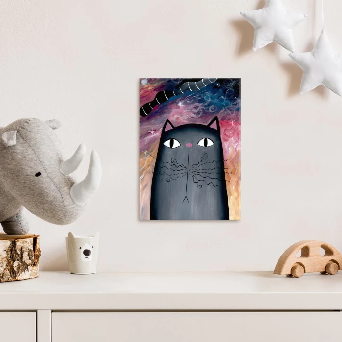 Plakat metalowy Kotek Prezent