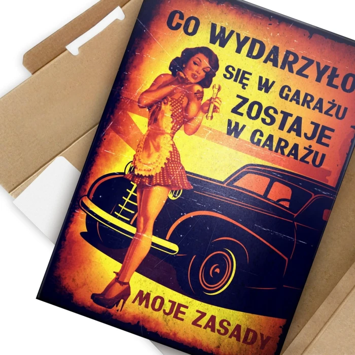 Plakat metalowy Moje zasady dziewczyna Prezent