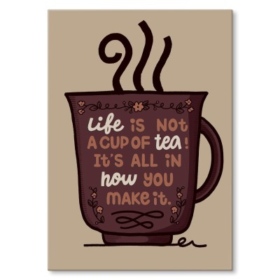 Plakat metalowy life like tea Prezent