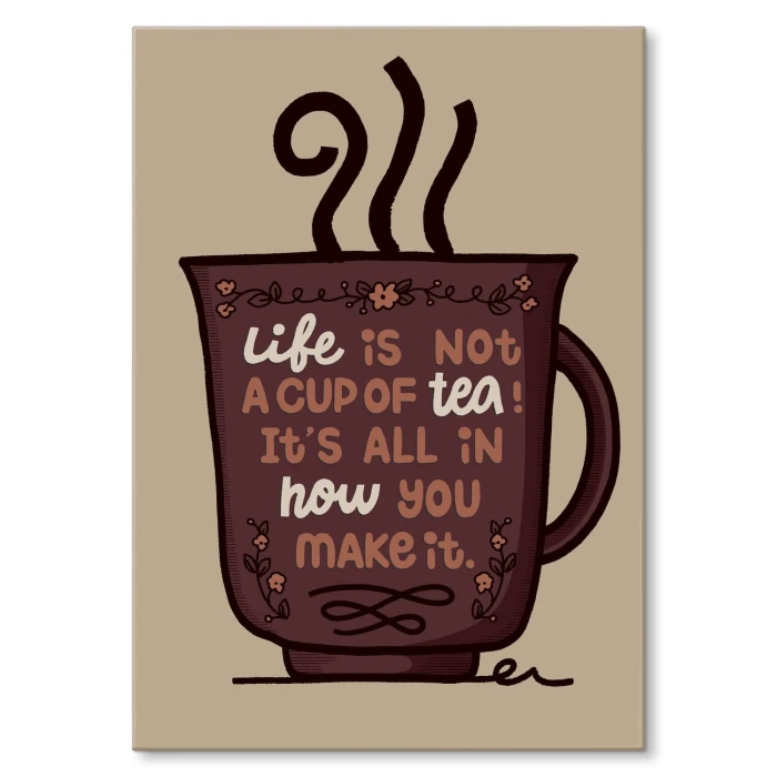 Plakat metalowy life like tea Prezent