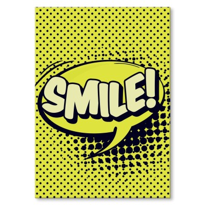 Plakat metalowy Smile komiks Prezent