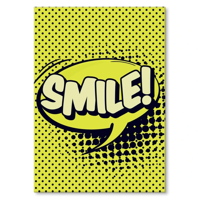 Plakat metalowy Smile komiks Prezent