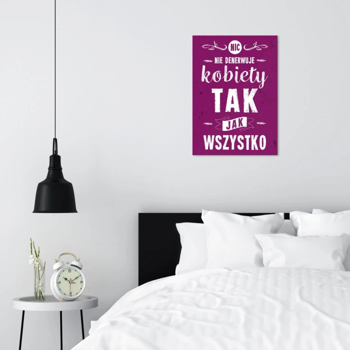 Plakat metalowy Nerwy kobiety Prezent