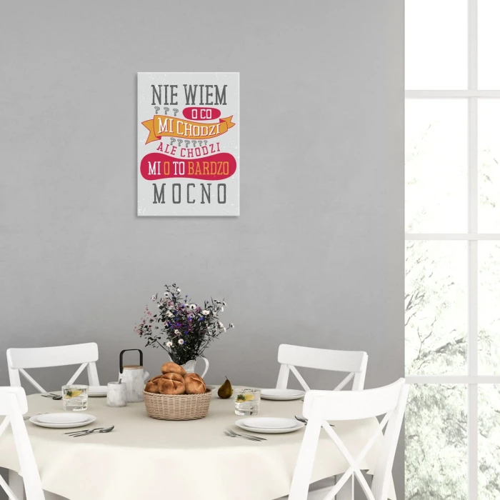 Plakat metalowy O co mi chodzi Prezent