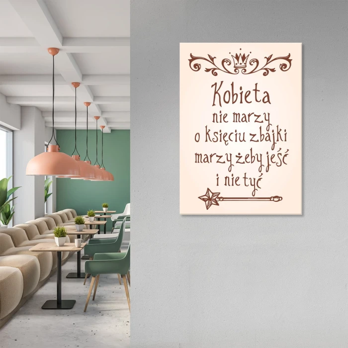 Plakat metalowy Jeść i nie tyć Prezent