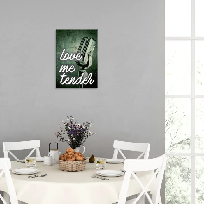 Plakat metalowy Love me tender Prezent