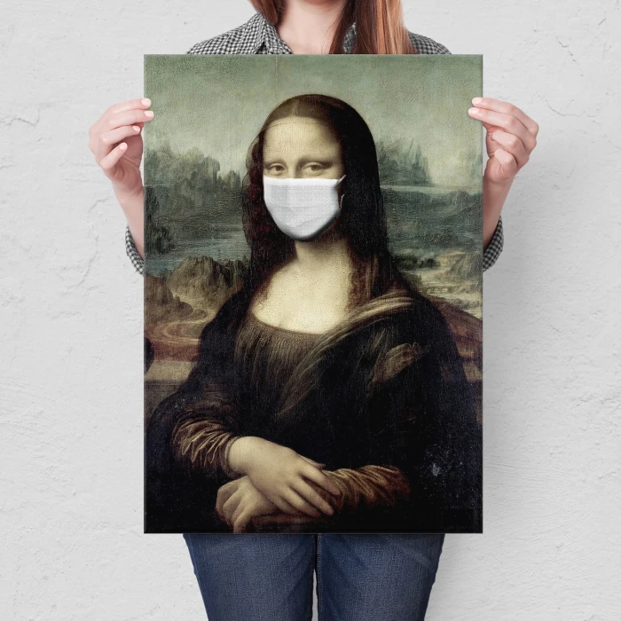 Plakat metalowy Masked Mona Prezent