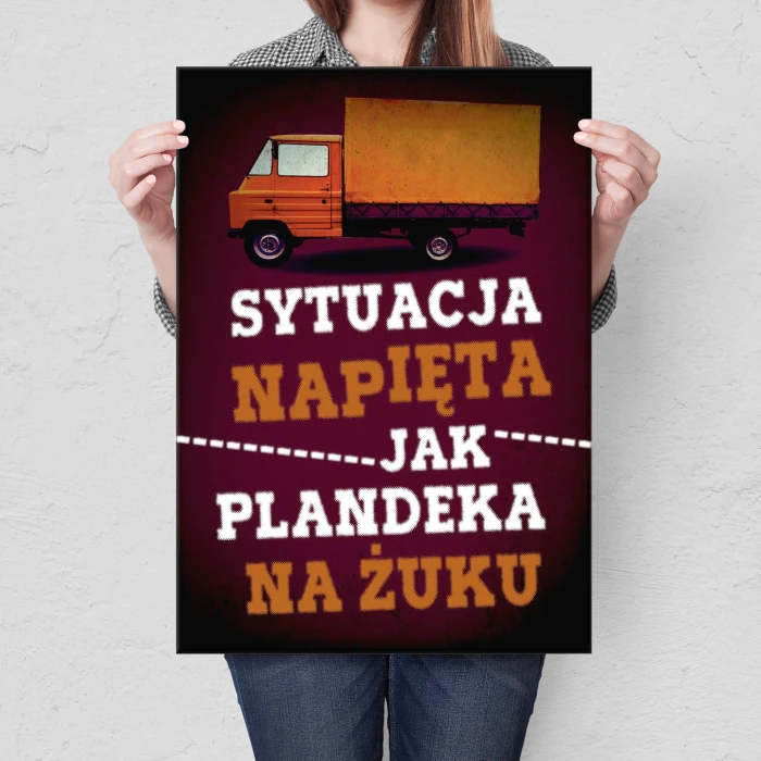 Plakat metalowy Sytuacja napięta Prezent