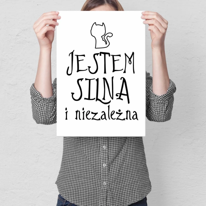 Plakat metalowy Silna i niezależna Prezent
