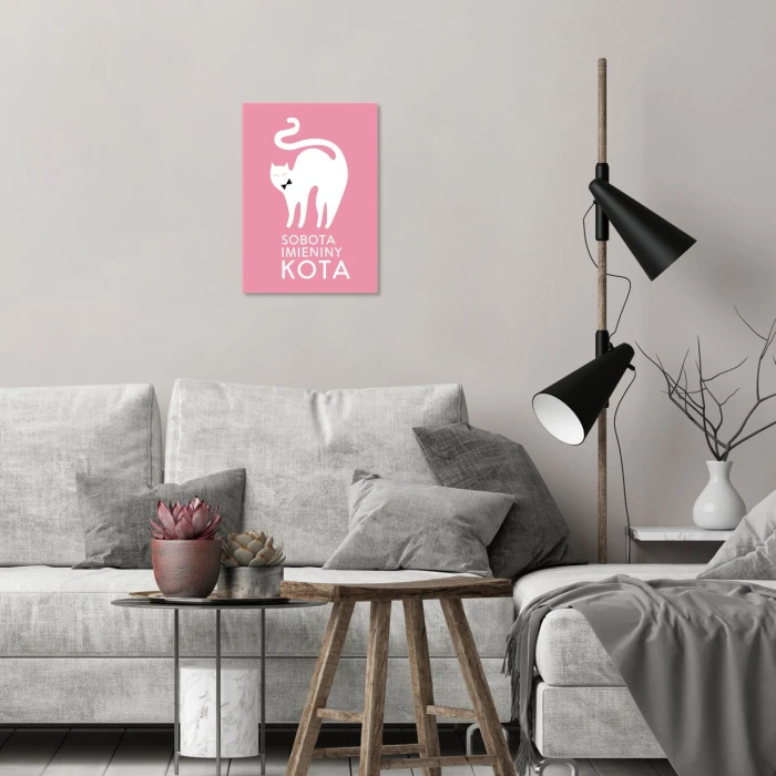 Plakat metalowy Sobota imieniny kota Prezent