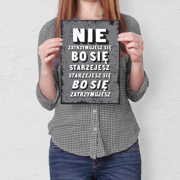 Plakat metalowy Starzejesz się Prezent