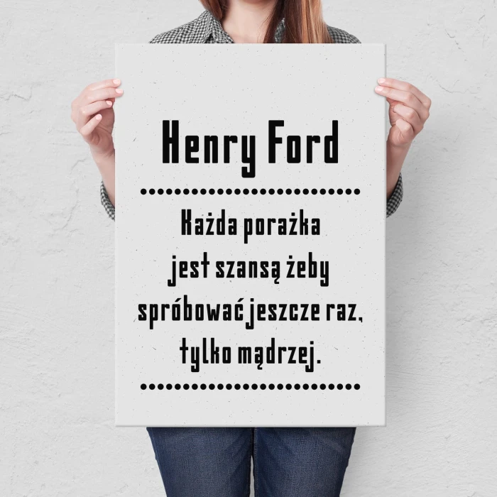 Plakat metalowy Porażka jest szansą Prezent