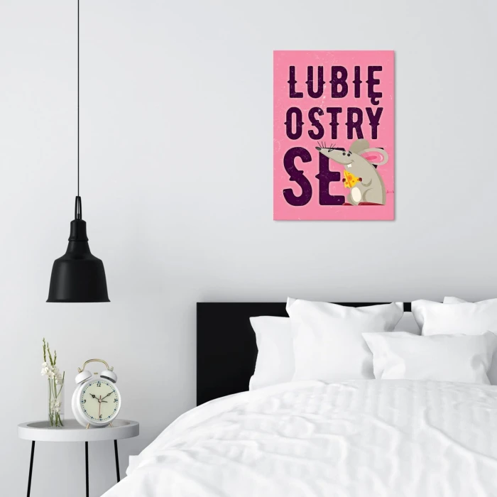 Plakat metalowy Lubię ostry ser Prezent