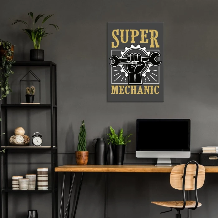 Plakat metalowy Super mechanik Prezent