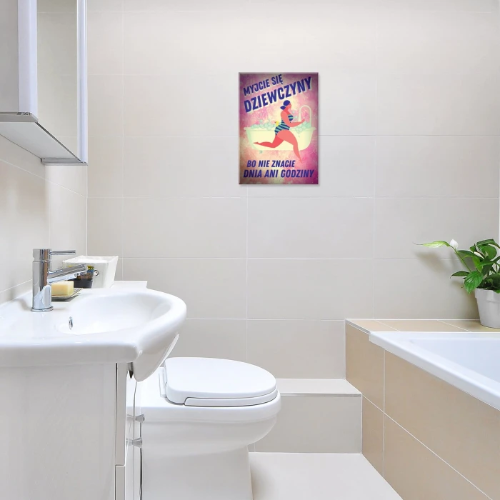 Plakat metalowy Myjcie się Prezent
