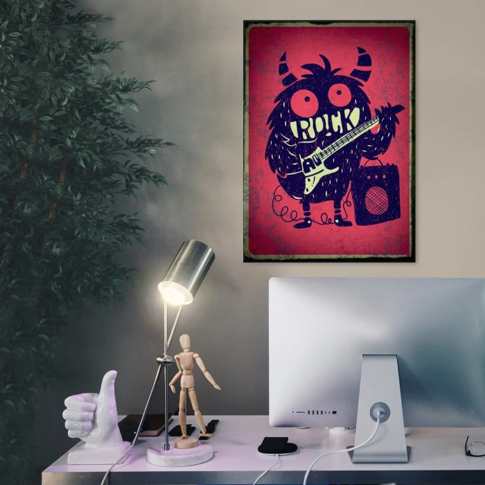 Plakat metalowy Rock monster Prezent