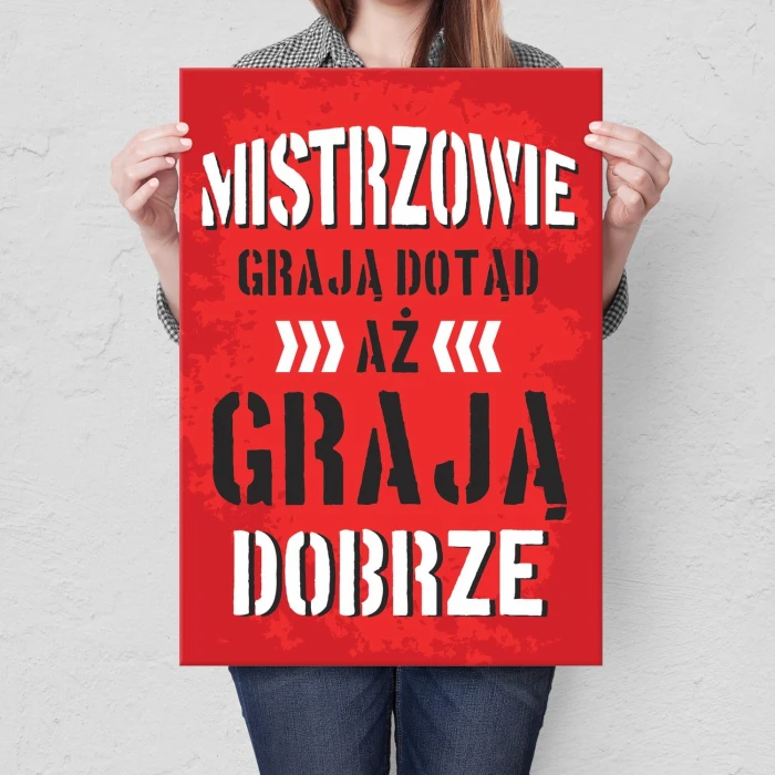 Plakat metalowy Mistrzowie Prezent