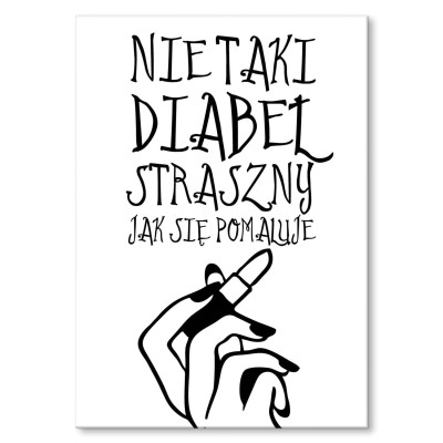 Plakat metalowy Nie taki diabeł straszny Prezent