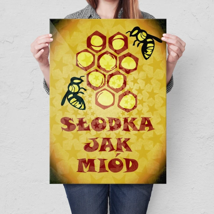 Plakat metalowy Słodka jak miód Prezent