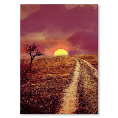 Plakat metalowy Droga Prezent