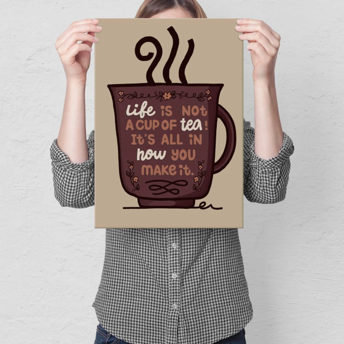 Plakat metalowy life like tea Prezent