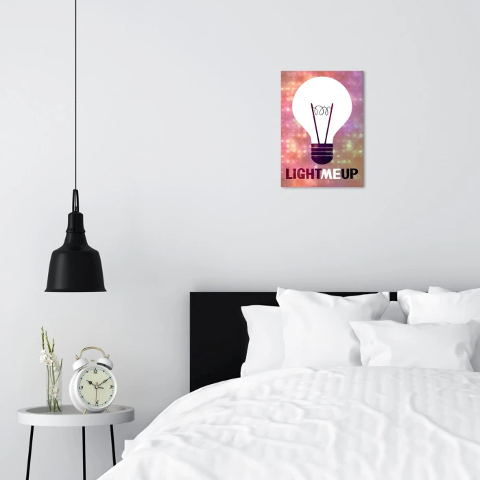 Plakat metalowy Light me up Prezent