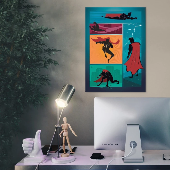 Plakat metalowy Superbohater Prezent