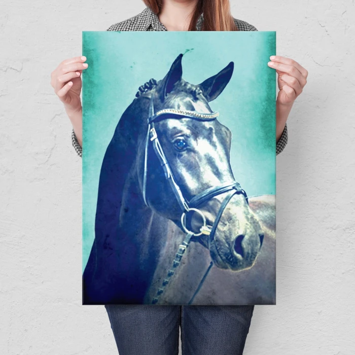 Plakat metalowy Portret konia Prezent