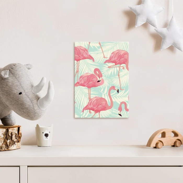 Plakat metalowy Flamingi Prezent