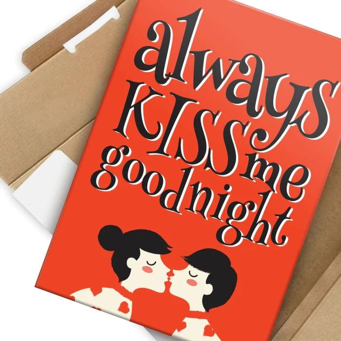 Plakat metalowy Always kiss me Prezent