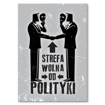 Plakat metalowy Strefa wolna Prezent