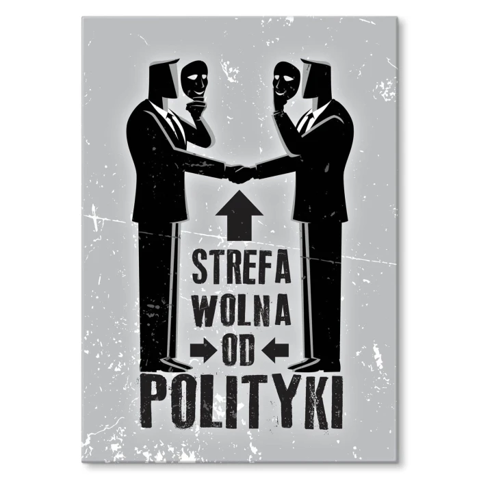 Plakat metalowy Strefa wolna Prezent