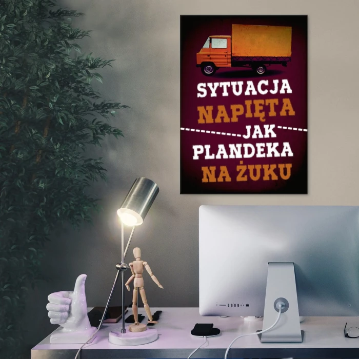 Plakat metalowy Sytuacja napięta Prezent