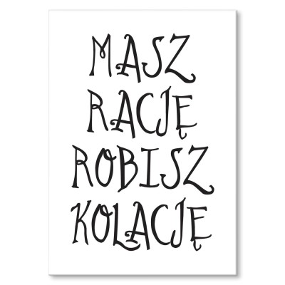 Plakat metalowy Robisz kolację Prezent