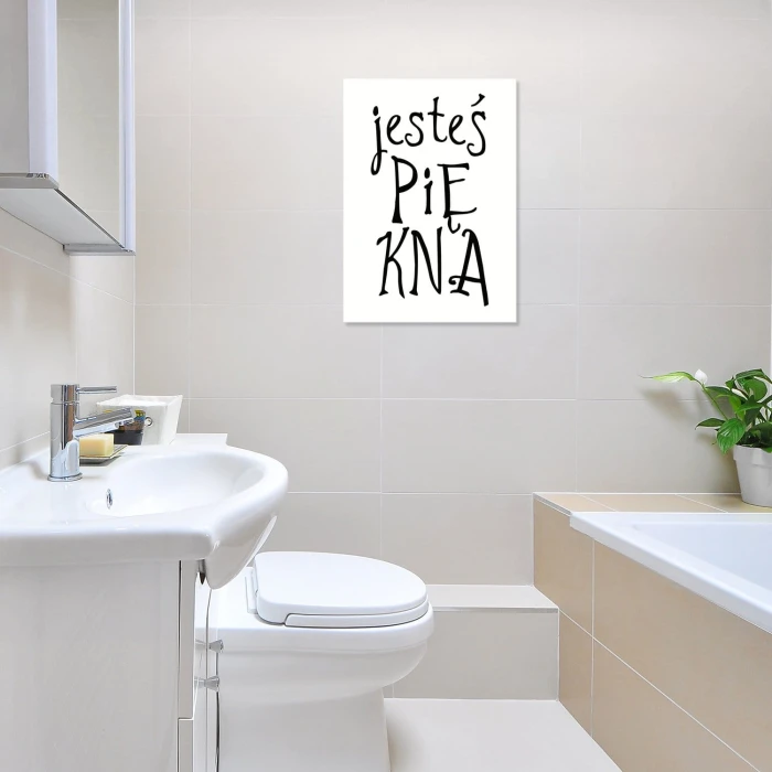 Plakat metalowy Jesteś piękna Prezent