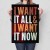Plakat metalowy I want it all Prezent