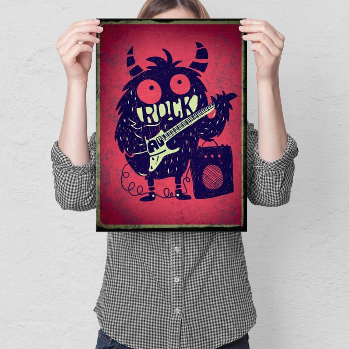 Plakat metalowy Rock monster Prezent