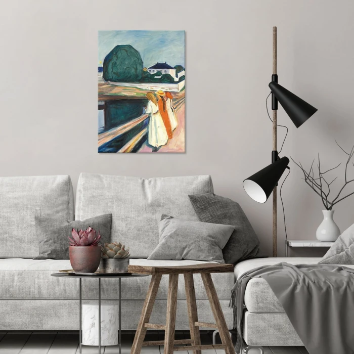 Plakat metalowy Edvard Munch Dziewczyny Prezent