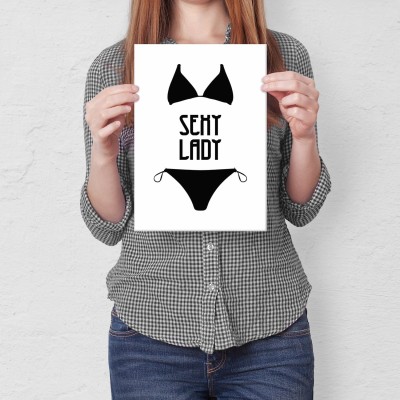 Plakat metalowy Sexy lady Prezent