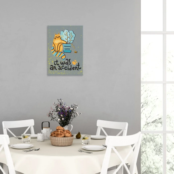 Plakat metalowy an accident Prezent