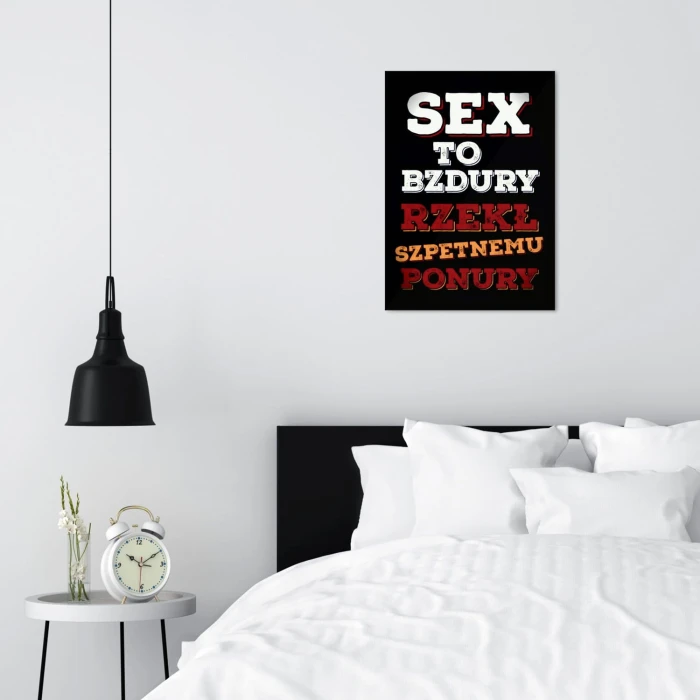 Plakat metalowy Sex to bzdury Prezent