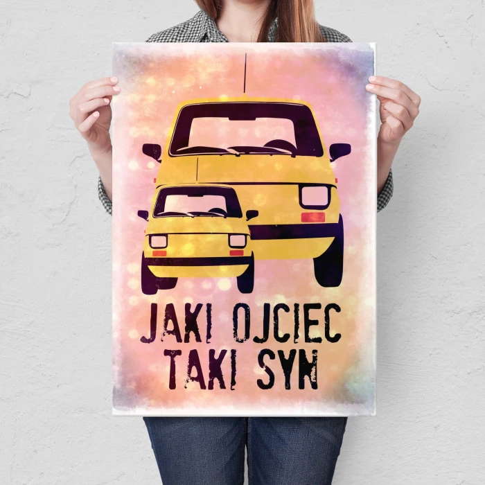 Plakat metalowy Jaki ojciec taki syn Prezent
