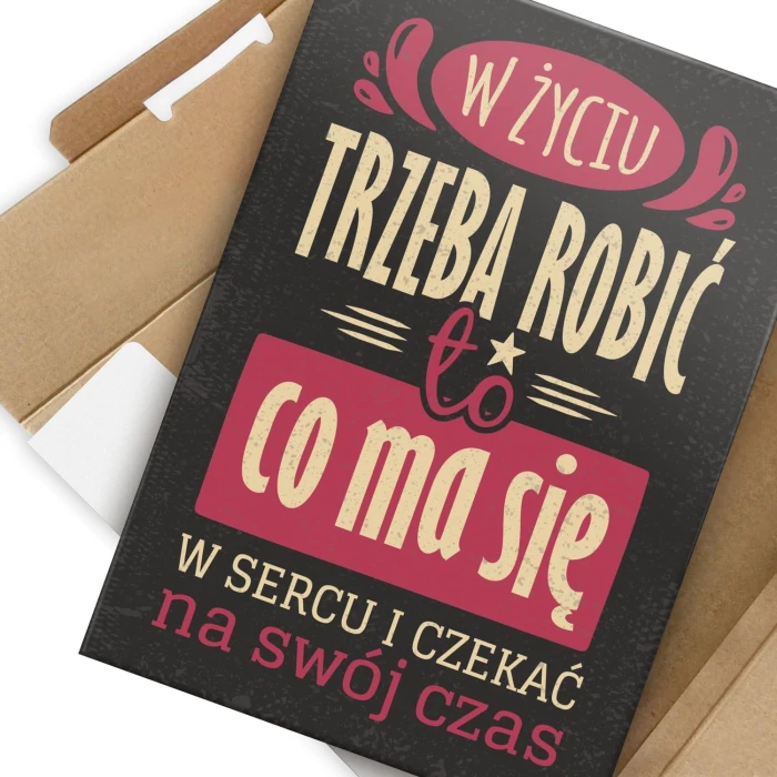 Plakat metalowy Czekać na czas Prezent