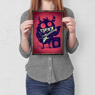 Plakat metalowy Rock monster Prezent